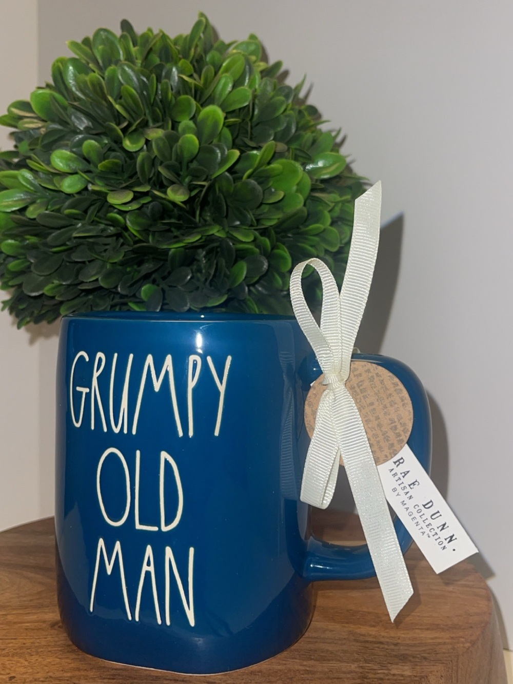Rae Dunn Blue 'GRUMPY OLD MAN' Ceramic Mug